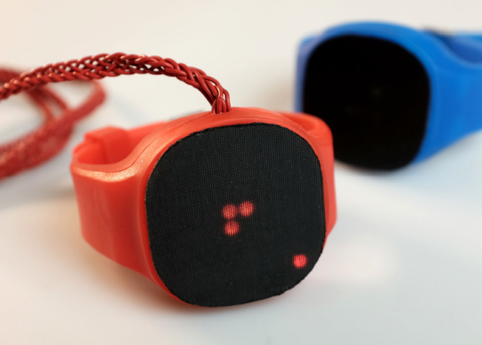 Red and blue wearable