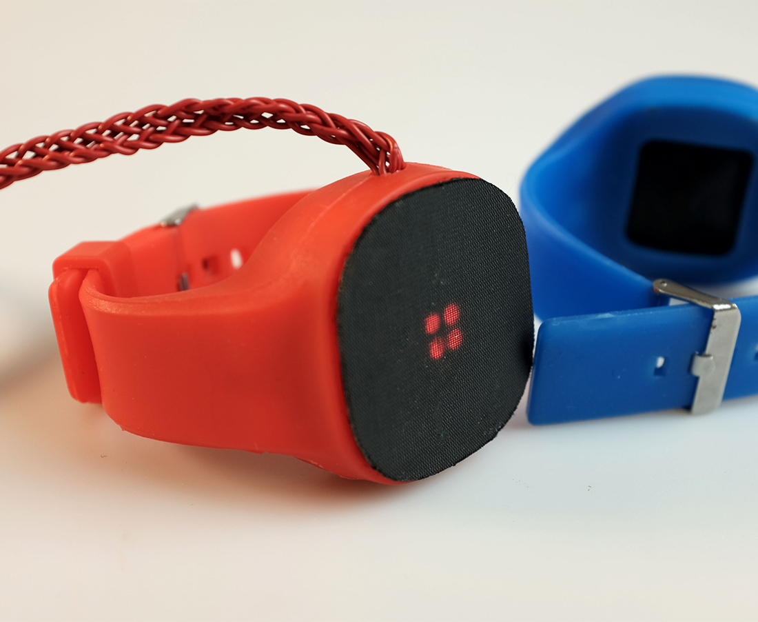 Red and blue wearable